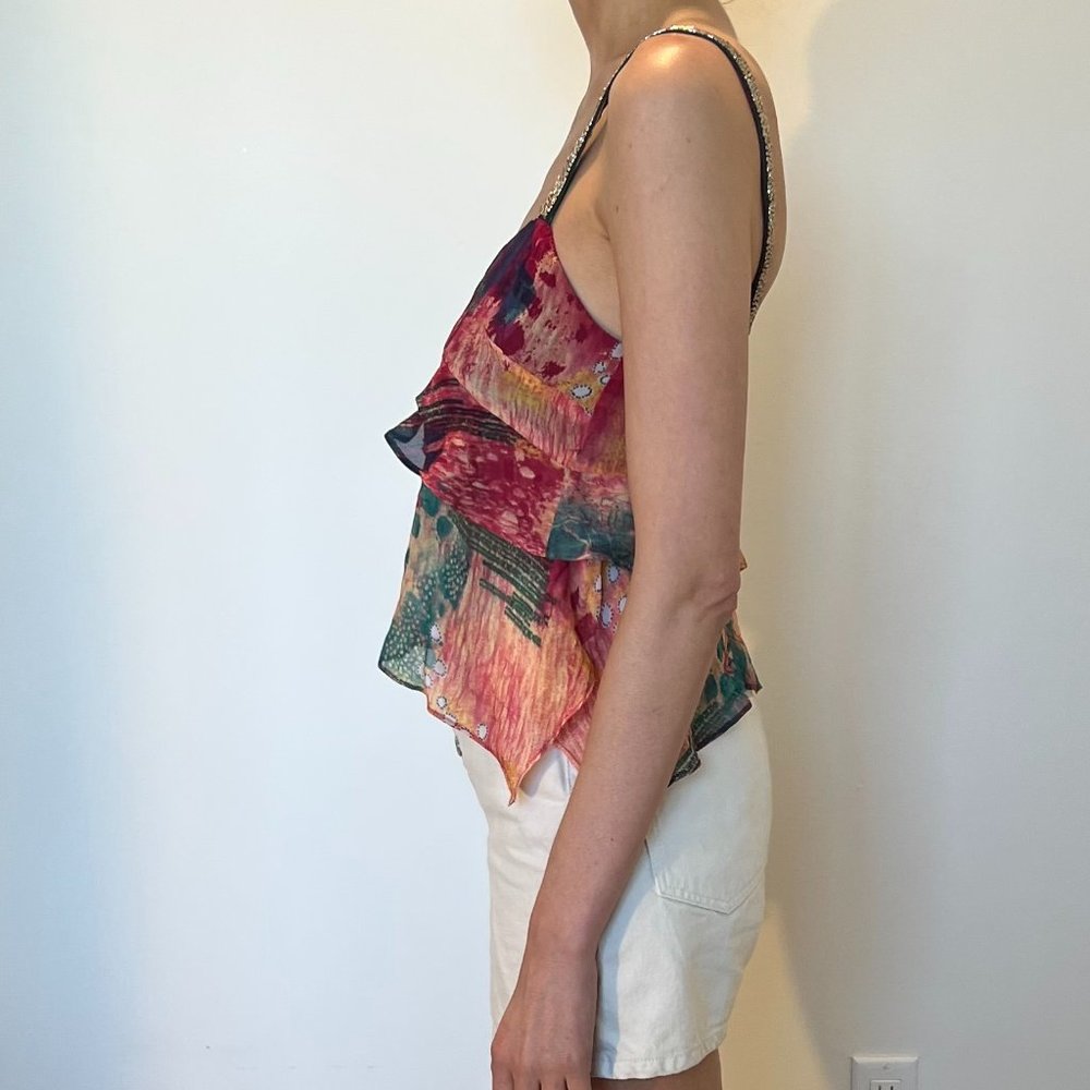 Printed Ruffle Top - Picture 4 of 7